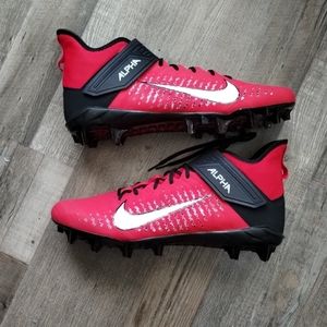 Sz 16 Nike Alpha Menace Pro 2 Mid Red Football Cleats Mens AQ3209-601
